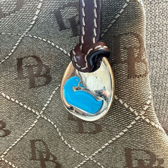 Authentic Dooney & Bourke Vintage Monogram Hobo Style Handbag Shoulder Bag - Picture 3 of 8